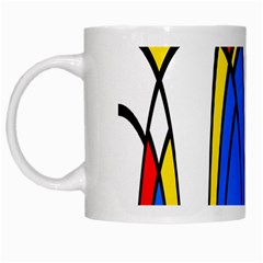 Colorful Distorted Shapes White Mug