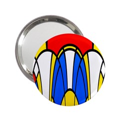 Colorful Distorted Shapes 2 25  Handbag Mirror