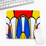 Colorful distorted shapes Large Mousepad Front