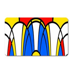 Colorful Distorted Shapes Magnet (rectangular) by LalyLauraFLM