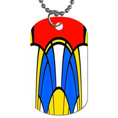 Colorful Distorted Shapes Dog Tag (one Side)