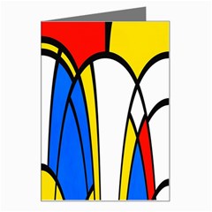 Colorful Distorted Shapes Greeting Card