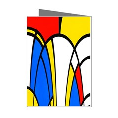 Colorful Distorted Shapes Mini Greeting Cards (pkg Of 8)