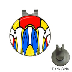 Colorful Distorted Shapes Golf Ball Marker Hat Clip