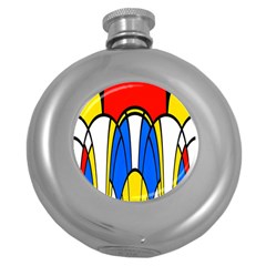 Colorful Distorted Shapes Hip Flask (5 Oz)