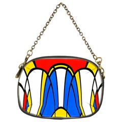 Colorful Distorted Shapes Chain Purse (two Sides)