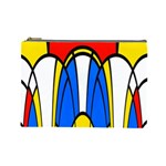 Colorful distorted shapes Cosmetic Bag (Large) Front