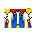 Colorful distorted shapes Cosmetic Bag (Large) Back