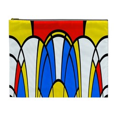 Colorful Distorted Shapes Cosmetic Bag (xl) by LalyLauraFLM