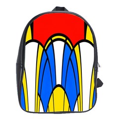 Colorful Distorted Shapes School Bag (large)