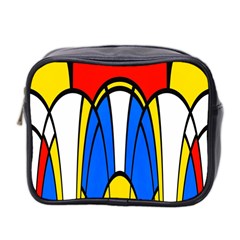 Colorful Distorted Shapes Mini Toiletries Bag (two Sides)