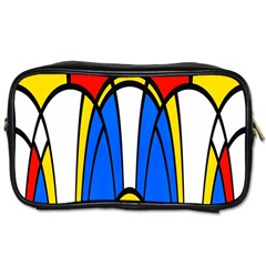 Colorful Distorted Shapes Toiletries Bag (two Sides)