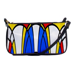 Colorful Distorted Shapes Shoulder Clutch Bag