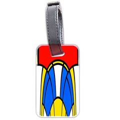 Colorful Distorted Shapes Luggage Tag (two Sides)