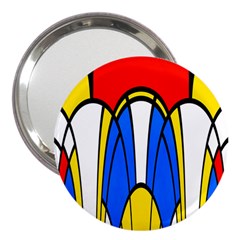 Colorful Distorted Shapes 3  Handbag Mirror