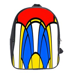 Colorful Distorted Shapes School Bag (xl)