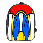 Colorful distorted shapes School Bag (XL) Front