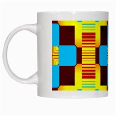 Abstract Yellow Flowers White Mug by LalyLauraFLM