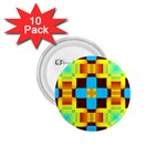 Abstract yellow flowers 1.75  Button (10 pack)  Front