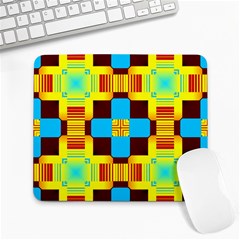 Abstract Yellow Flowers Large Mousepad