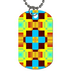 Abstract Yellow Flowers Dog Tag (two Sides)