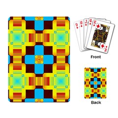 Abstract Yellow Flowers Playing Cards Single Design