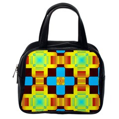 Abstract Yellow Flowers Classic Handbag (one Side)