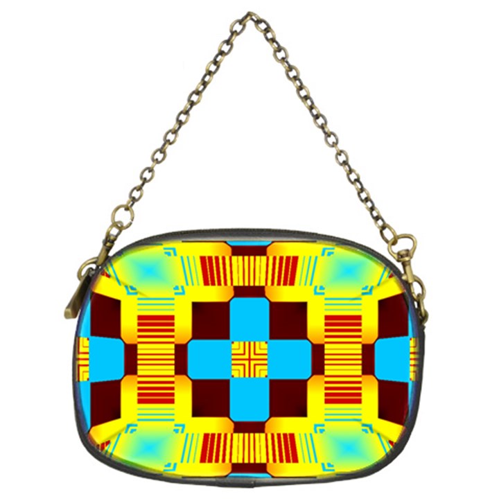 Abstract yellow flowers Chain Purse (Two Sides)