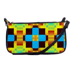 Abstract Yellow Flowers Shoulder Clutch Bag