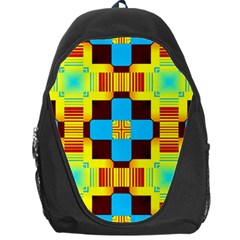 Abstract Yellow Flowers Backpack Bag by LalyLauraFLM