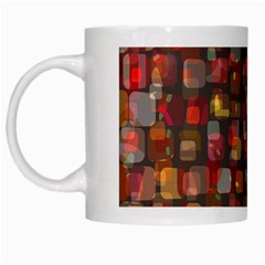 Floating Squares White Mug by LalyLauraFLM