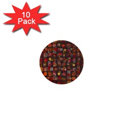 Floating Squares 1  Mini Button (10 Pack) 