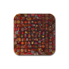 Floating Squares Rubber Square Coaster (4 Pack)