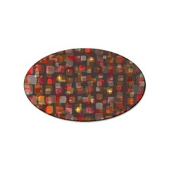 Floating squares Sticker Oval (10 pack)