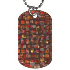 Floating Squares Dog Tag (two Sides)