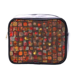 Floating Squares Mini Toiletries Bag (one Side)