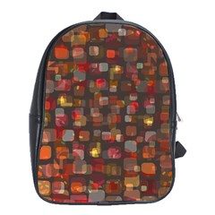 Floating Squares School Bag (xl) by LalyLauraFLM