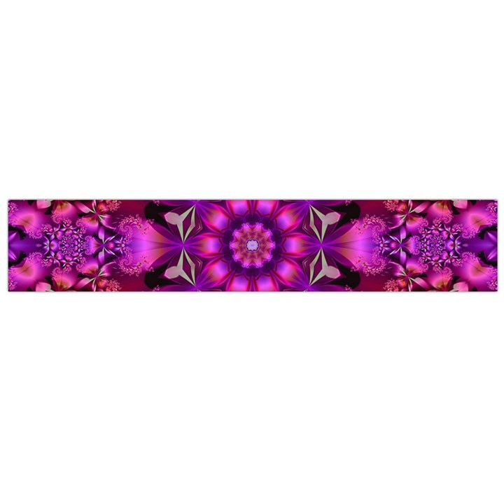 Pink Fractal Kaleidoscope  Flano Scarf (Large)