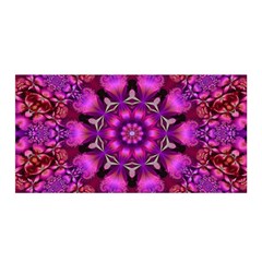 Pink Fractal Kaleidoscope  Satin Wrap