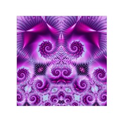 Purple Ecstasy Fractal Small Satin Scarf (square) by KirstenStarFashion