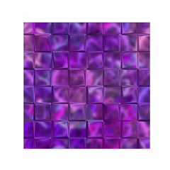 Purple Squares Small Satin Scarf (square)