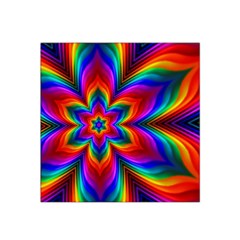 Rainbow Flower Satin Bandana Scarf