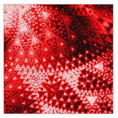 Red Fractal Lace Large Satin Scarf (square) by KirstenStarFashion