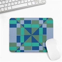 Green Blue Shapes Small Mousepad