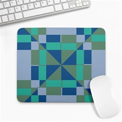 Green Blue Shapes Large Mousepad