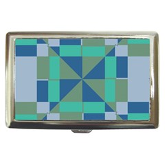 Green Blue Shapes Cigarette Money Case