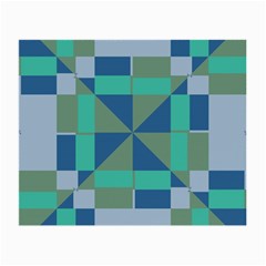 Green Blue Shapes Small Glasses Cloth