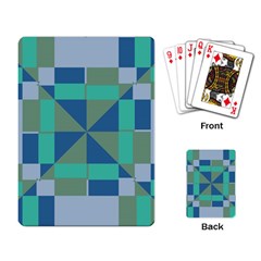 Green Blue Shapes Playing Cards Single Design