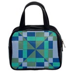 Green blue shapes Classic Handbag (Two Sides) Front