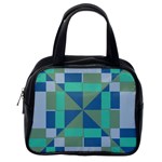 Green blue shapes Classic Handbag (Two Sides) Back